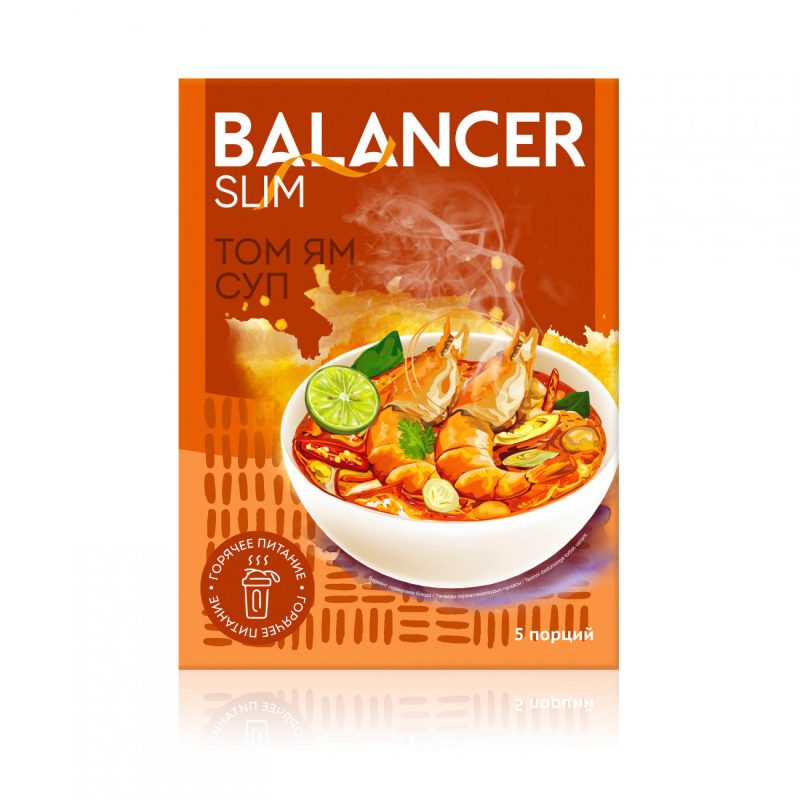 Коктейль BALANCER SLIM со вкусом &laquo;Тайский суп Том Ям&raquo;, 5 саше